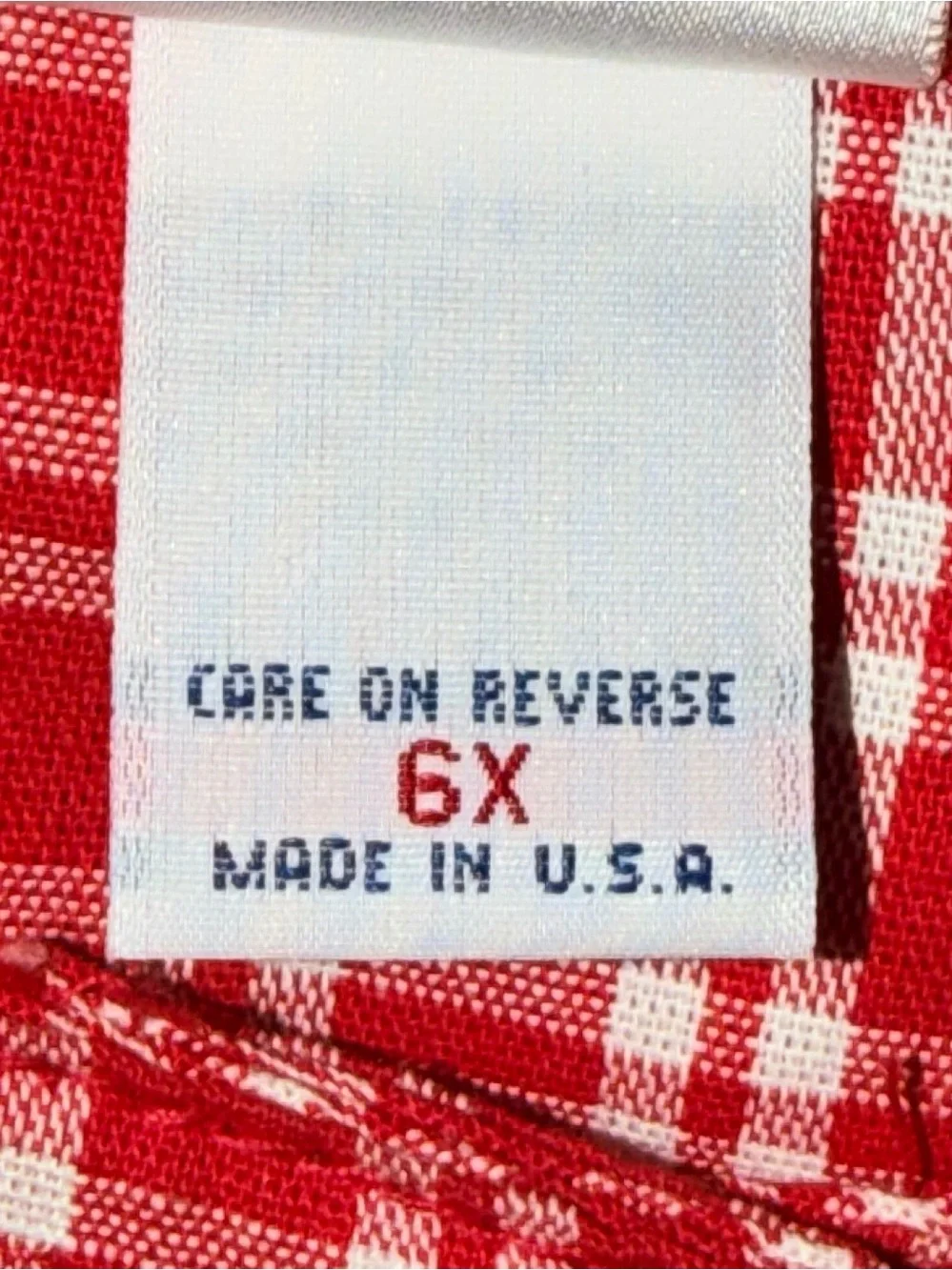 Oshkosh B’gosh Vintage Sleeveless Red White Plaid  Gingham Button Dress Sz 6X